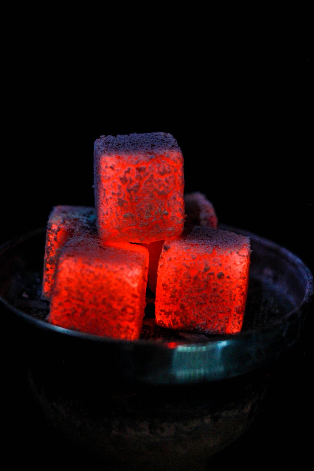 Close Up Shot of Hot Charcoal